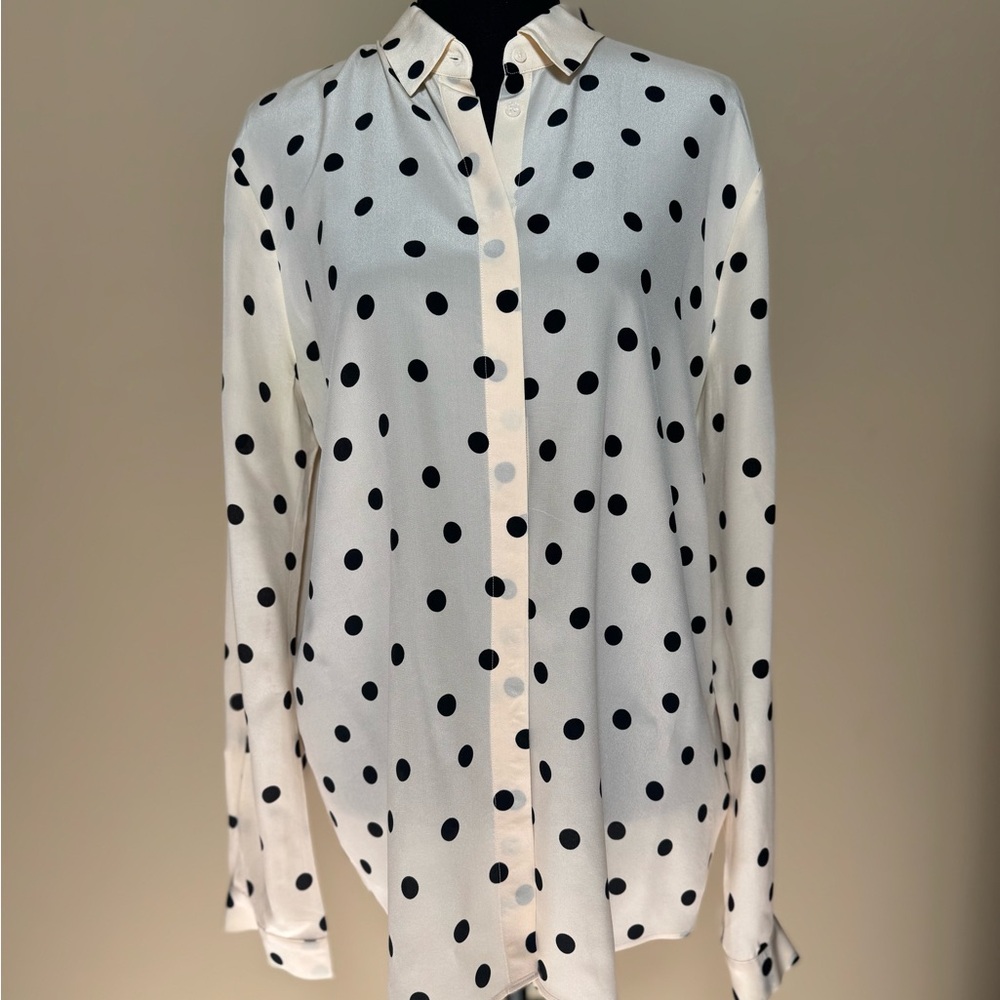 & Other Stories Polka Dot Button-Up Blouse